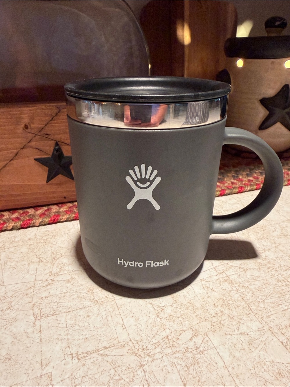 Hydro Flask Charcoal Gray Insulated Travel Mug with Handle